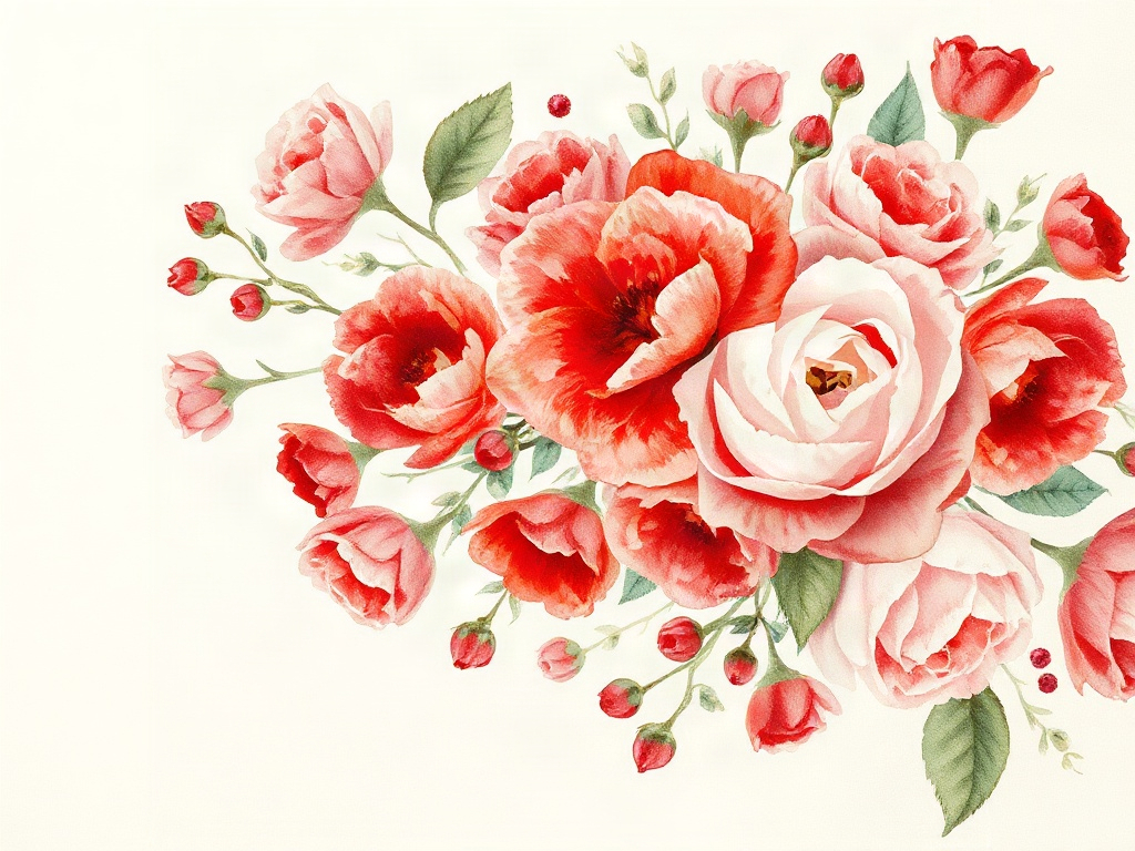 Watercolor rose sale banner